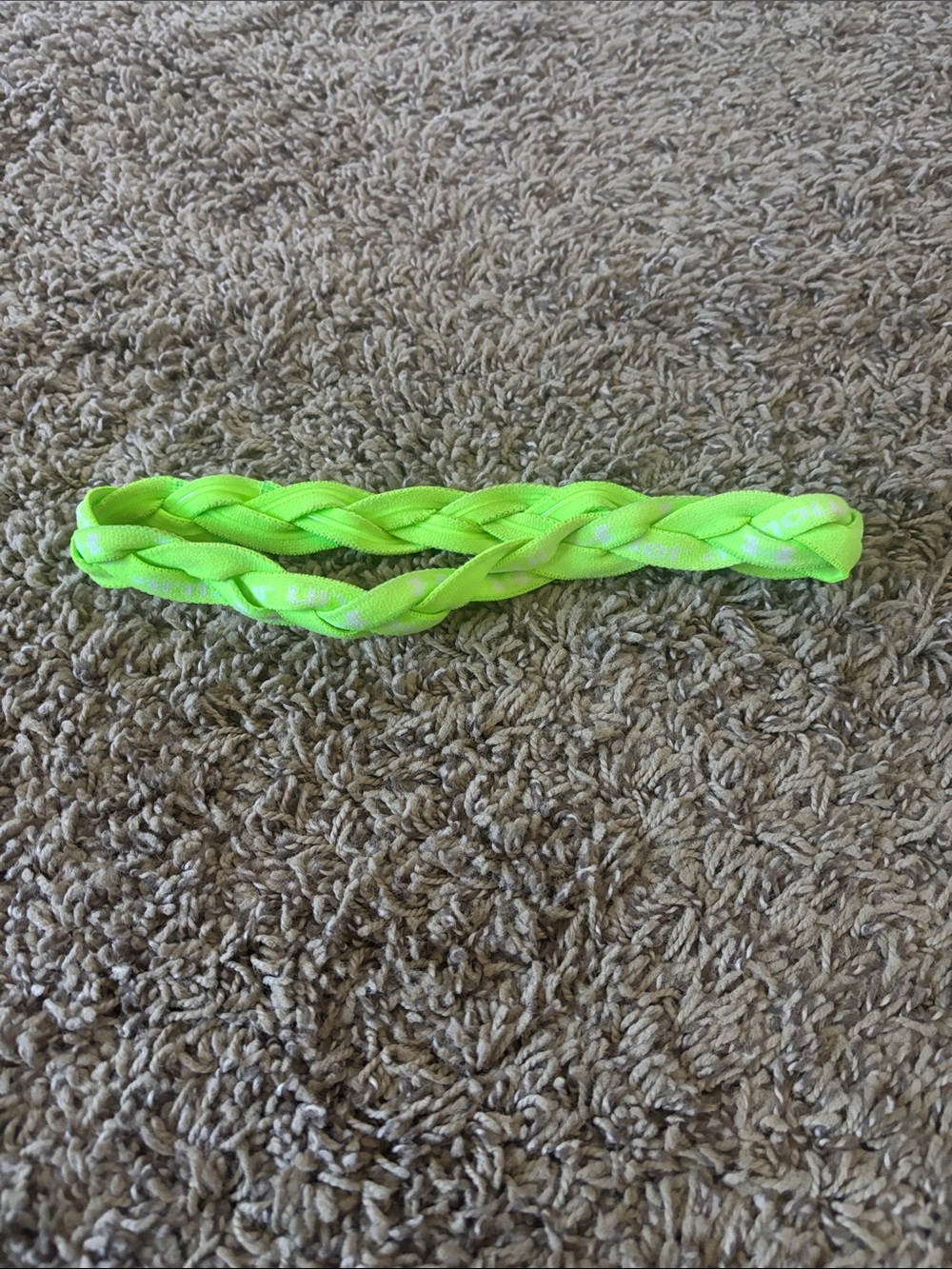 Under Armour Neon Green Braided Headband